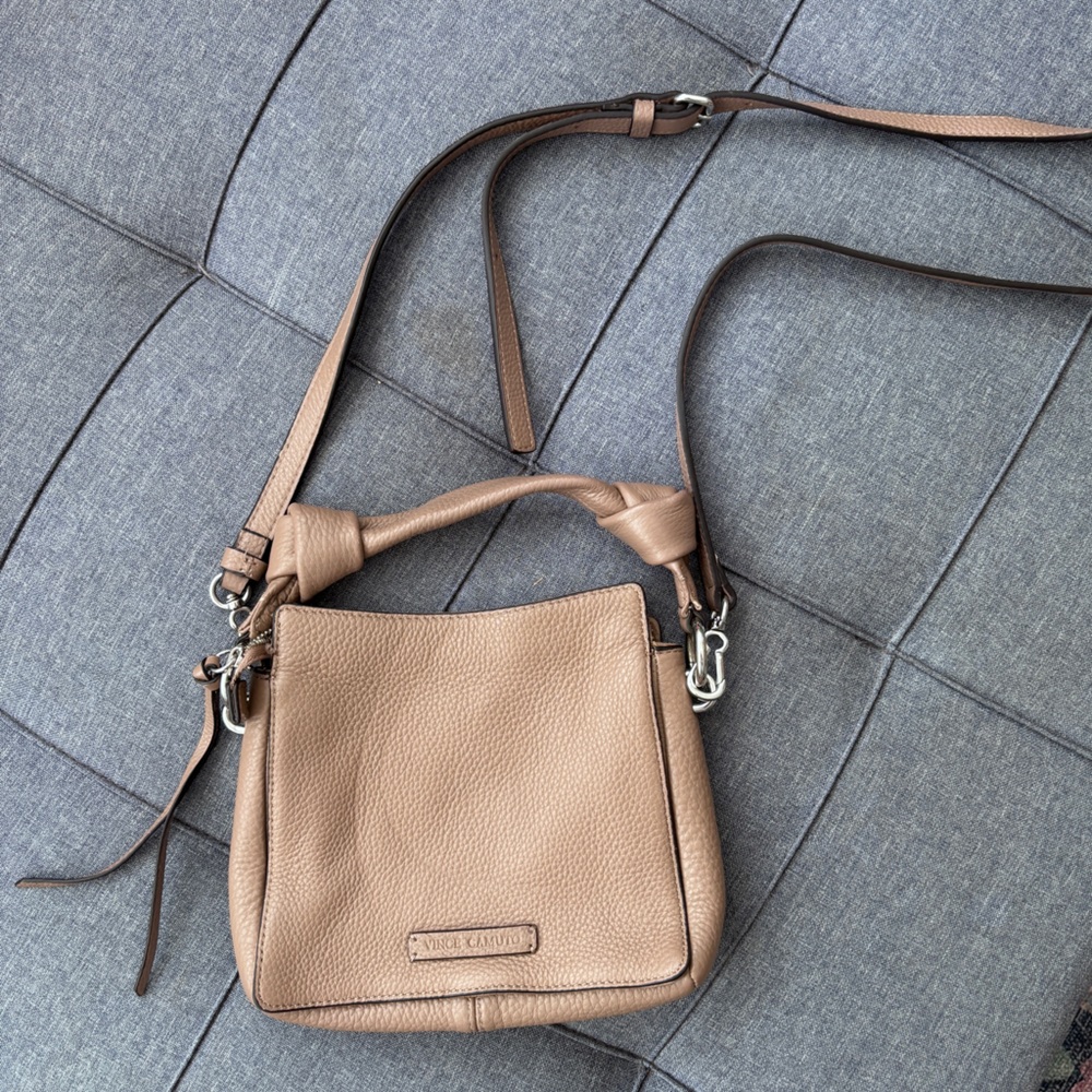 Vince Camuto Tan Leather Crossbody Bag